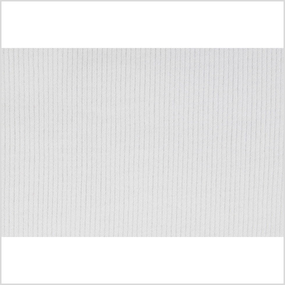 White Rib Knit Trim - 7