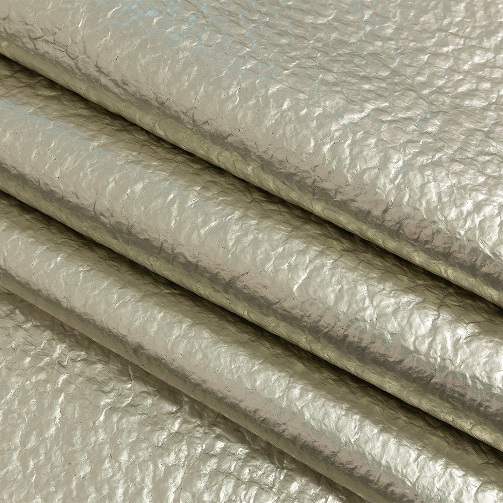 Clara Italian Metallic Mother of Pearl Pebbled Coating with Foil Laminate - Joann Fabrics