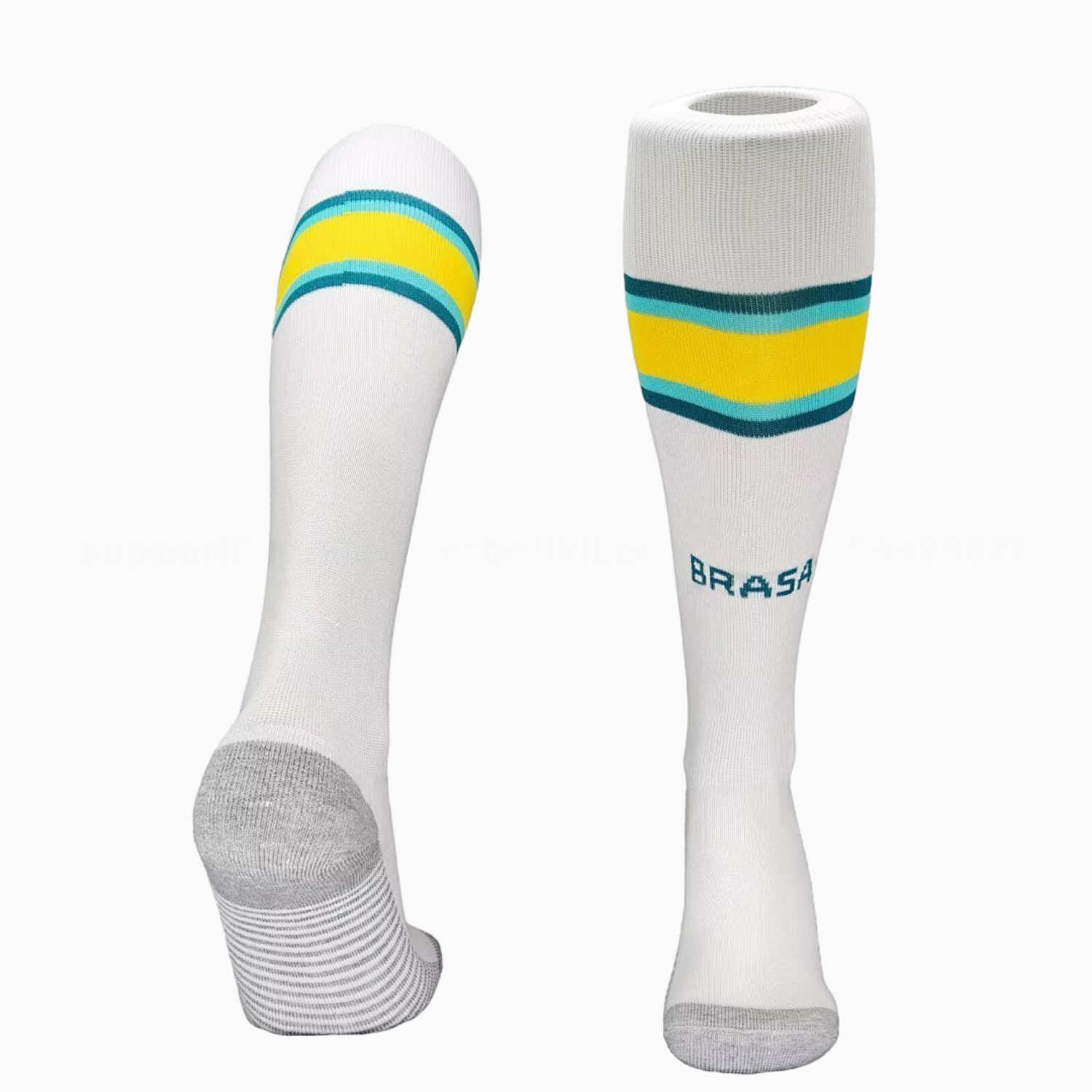 Brazil 2026 Home Socks - White - UnitedFutballJersey