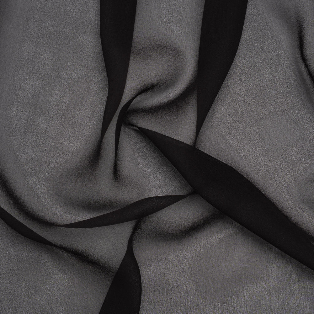 Silk Chiffon - Black - Famous Australian Designer Deadstock - Joann Fabrics