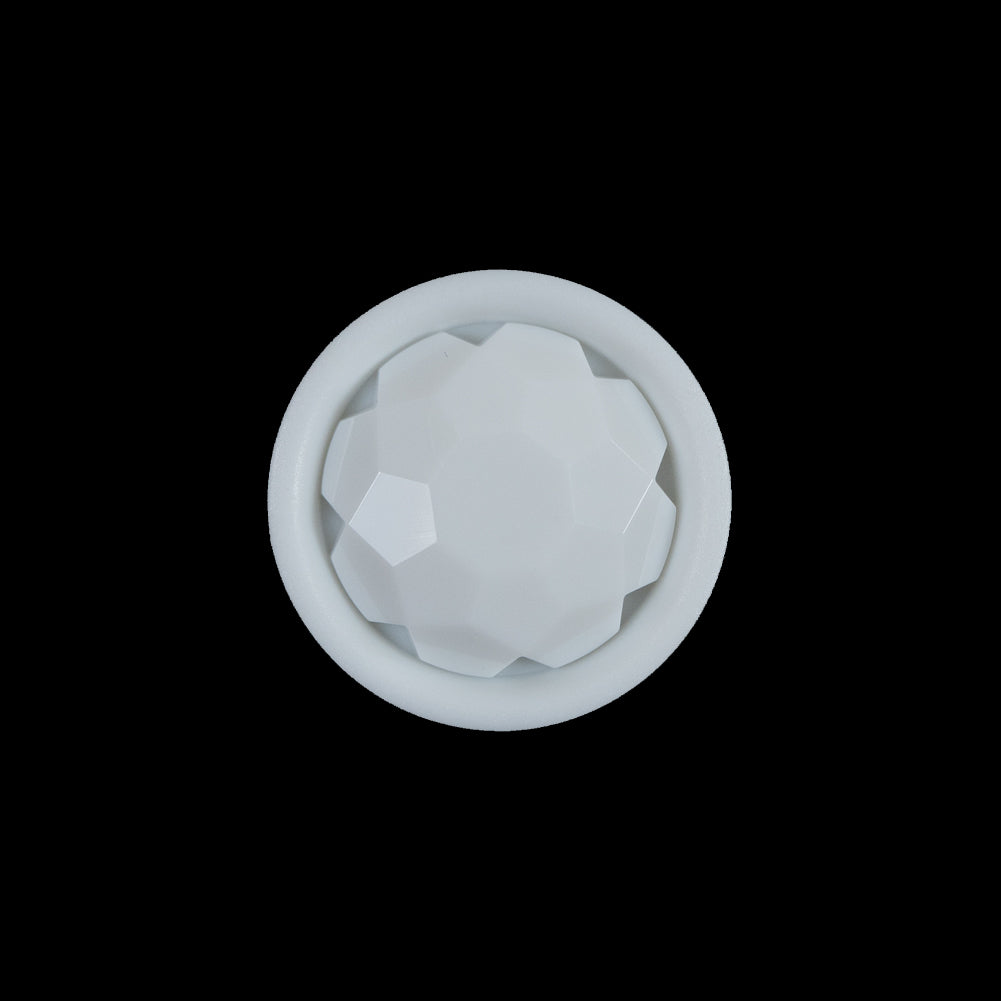 White Plastic Gem Shank-Back Button - 32L/20mm - Joann Fabrics