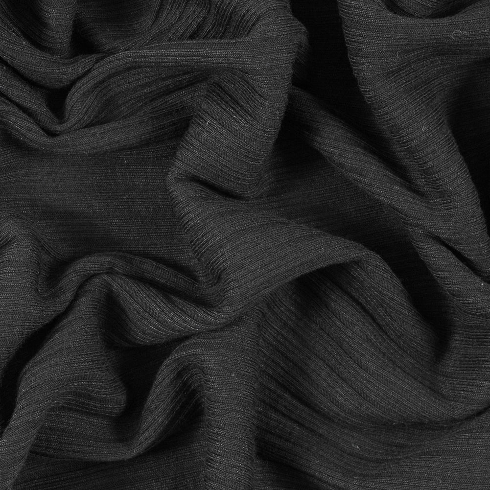 Black Stretch Tubular Rib Knit - Joann Fabrics