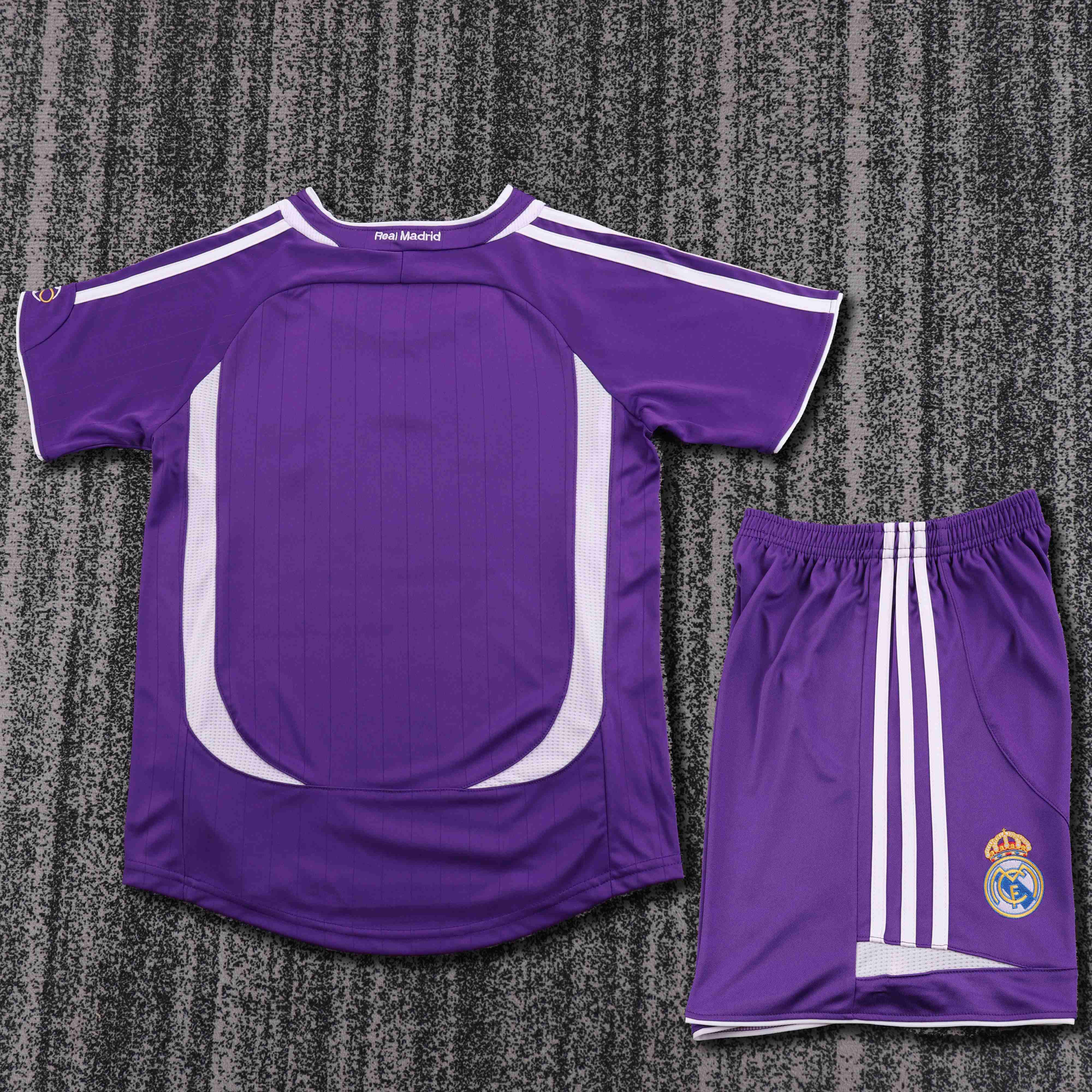 2006-2007 Retro Real Madrid Away Football Shirt 1:1 Thai Quality Kids Size