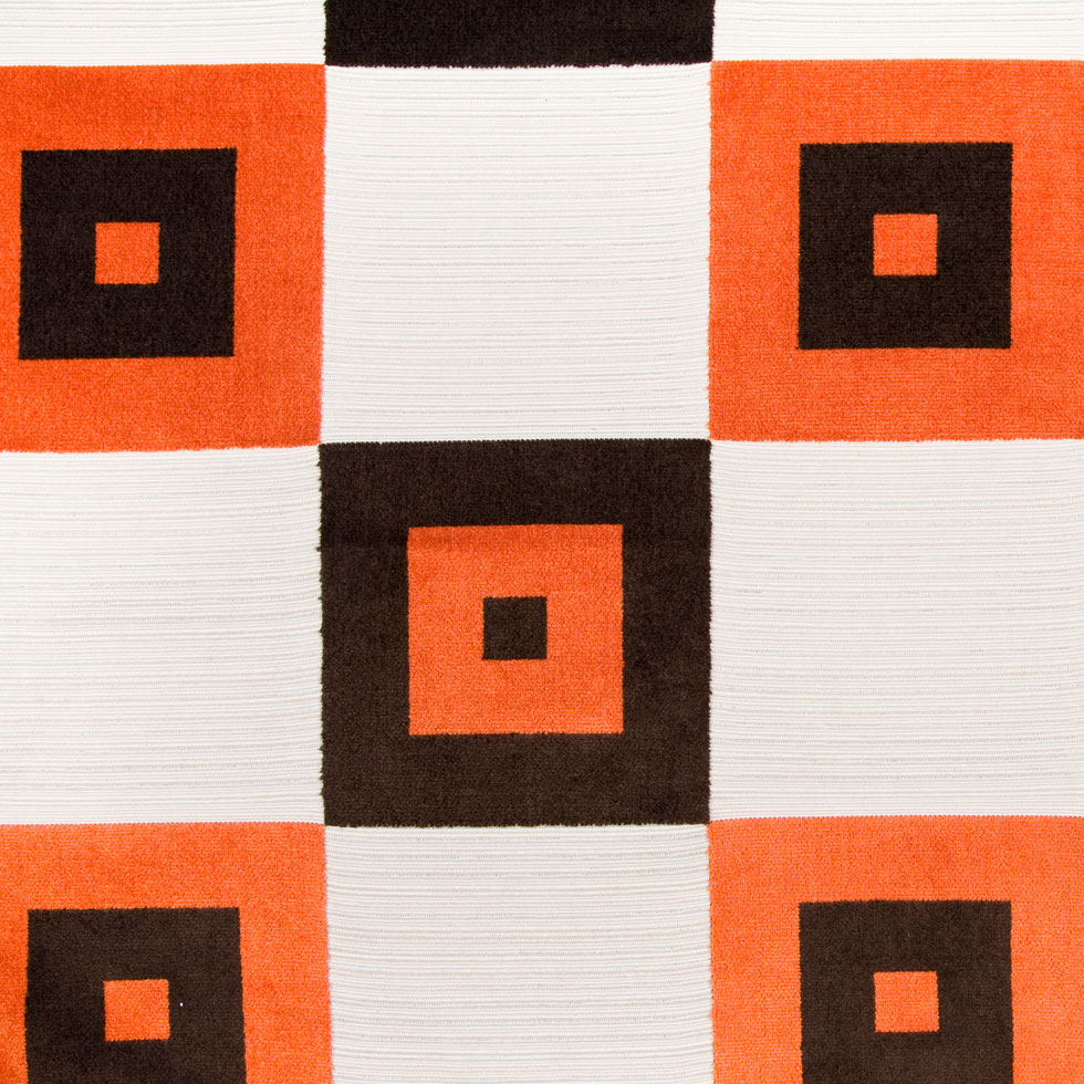 Natural/Chocolate/Orange Geometric Chenille - Joann Fabrics