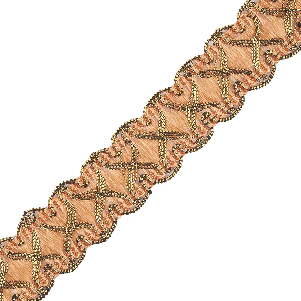 Gold/Pale Pink Metallic Braid - Joann Fabrics