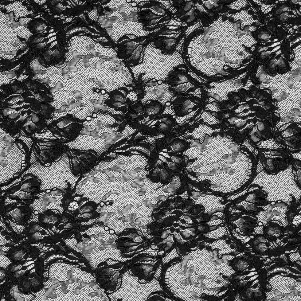 Corded Lace - Black Floral - Joann Fabrics