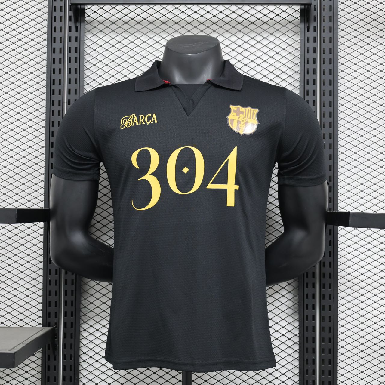 2024/2025 Player Version Barcelona 304 Anniversary Edition Black Jersey 1:1 Thai Quality