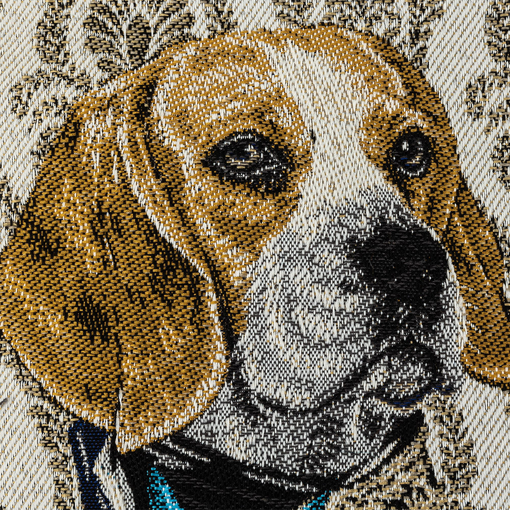 French Linen Woof Marshal Cotton Blend Oversized Square Patch - 18.875