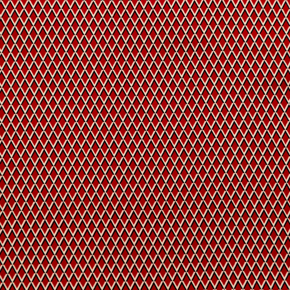 Red and Beige Geometric Stretch Cotton Print - Joann Fabrics