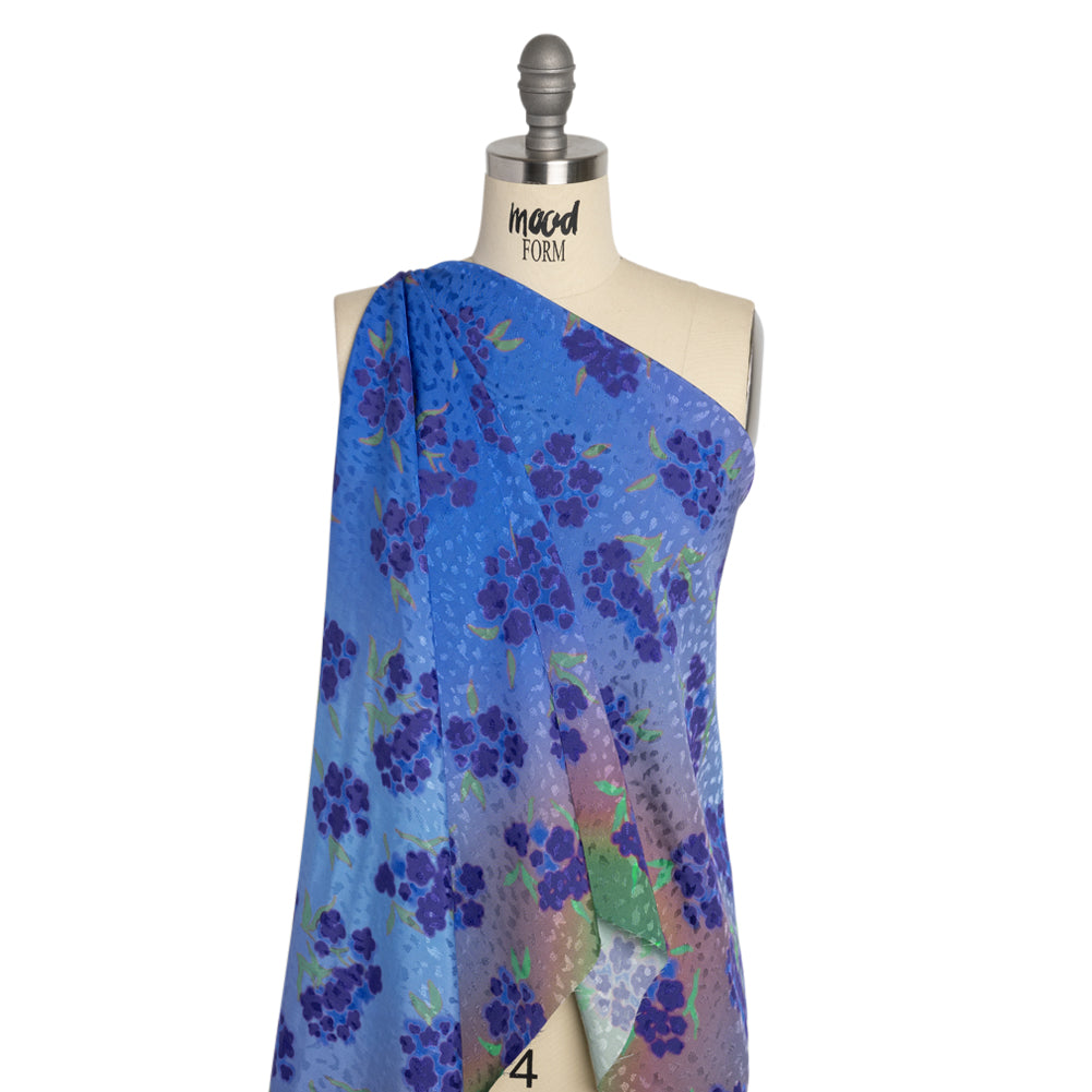 Mood Exclusive Blue New Growth Sustainable Animal Spots Viscose Jacquard - Joann Fabrics