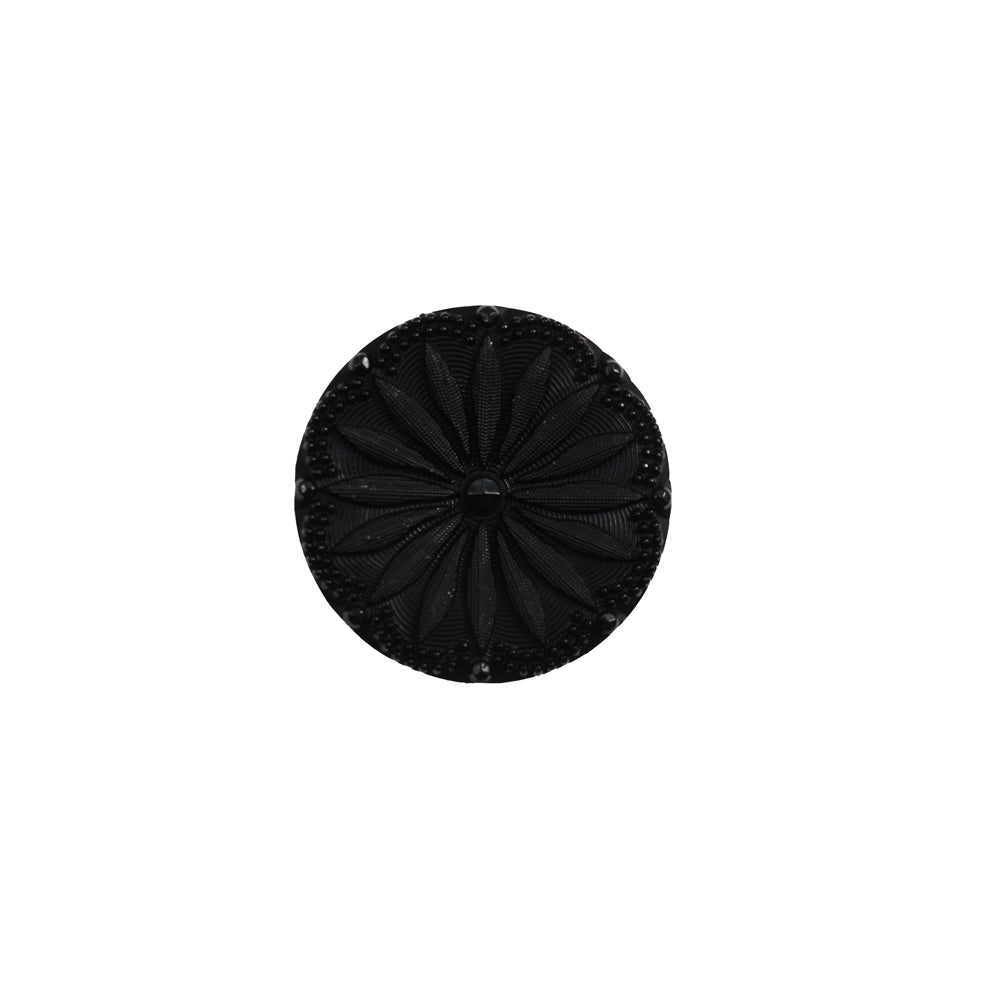 Italian Black Etched Shank Back Button - 24L/15mm - Joann Fabrics