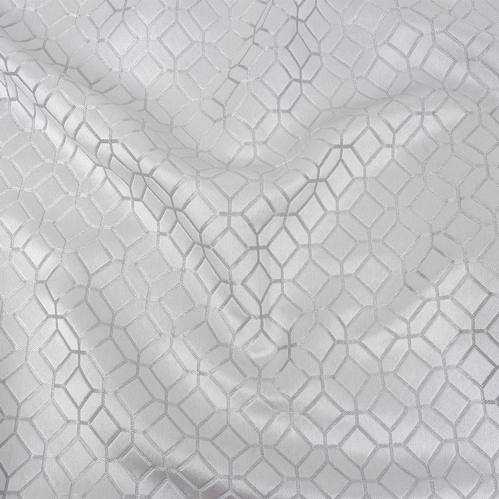 Polyester Jacquard - Platinum Tiled Geometric - British Imported - Joann Fabrics