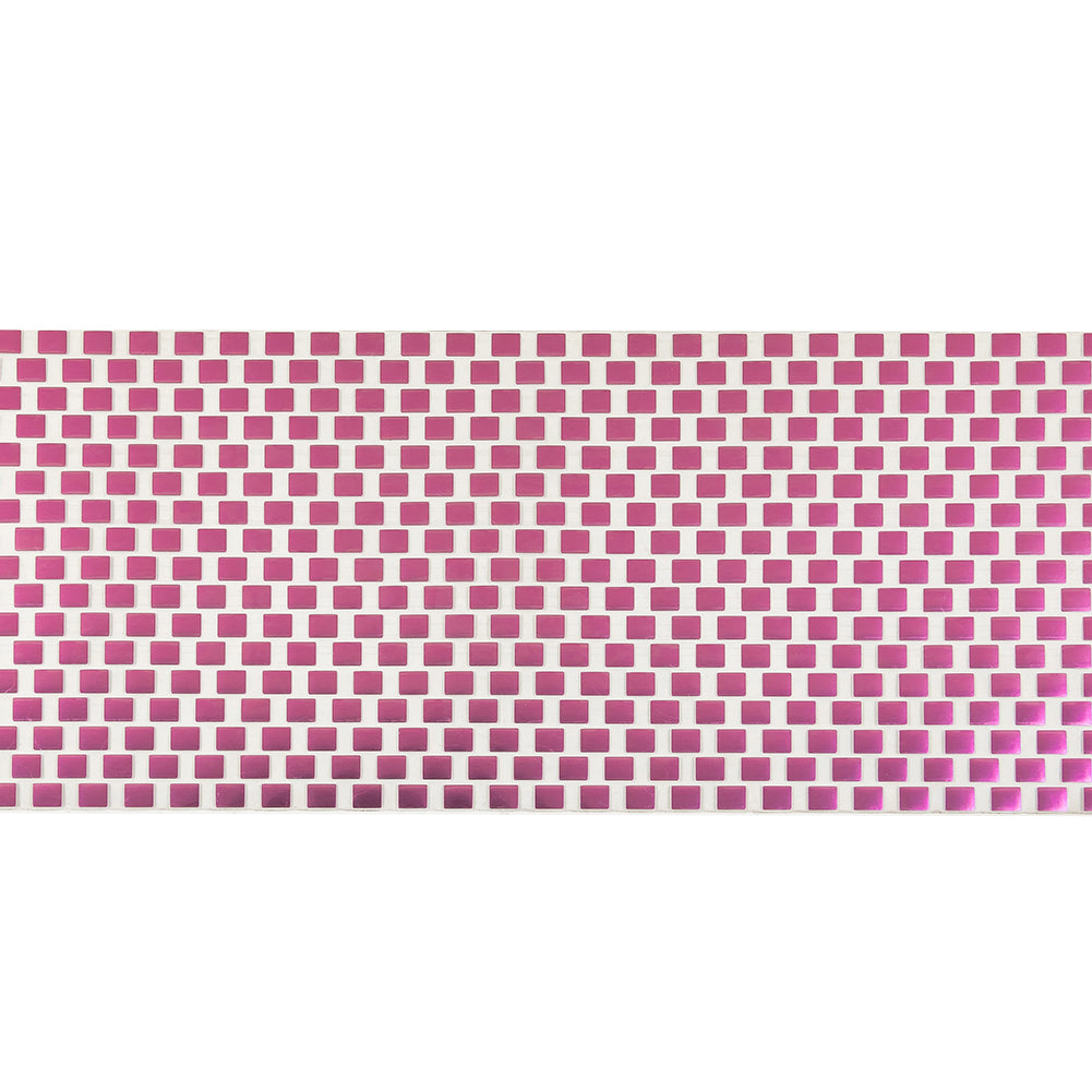 Vintage Metallic Pink Square Bricks Iron-On Film - 4