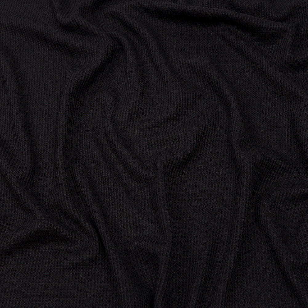 Black Rayon and Polyester Waffle Knit - Joann Fabrics
