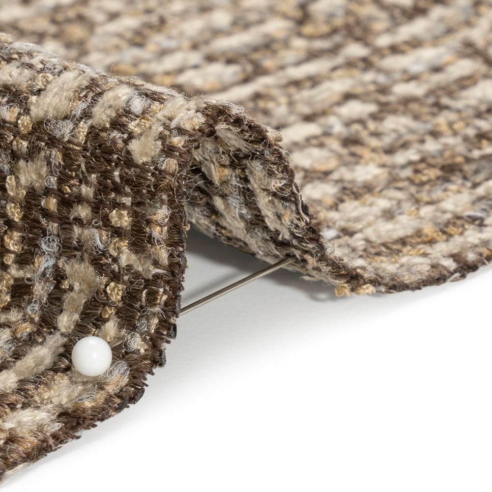 Tweed Upholstery Chenille - Espresso Striated - Caprona Collection - Joann Fabrics
