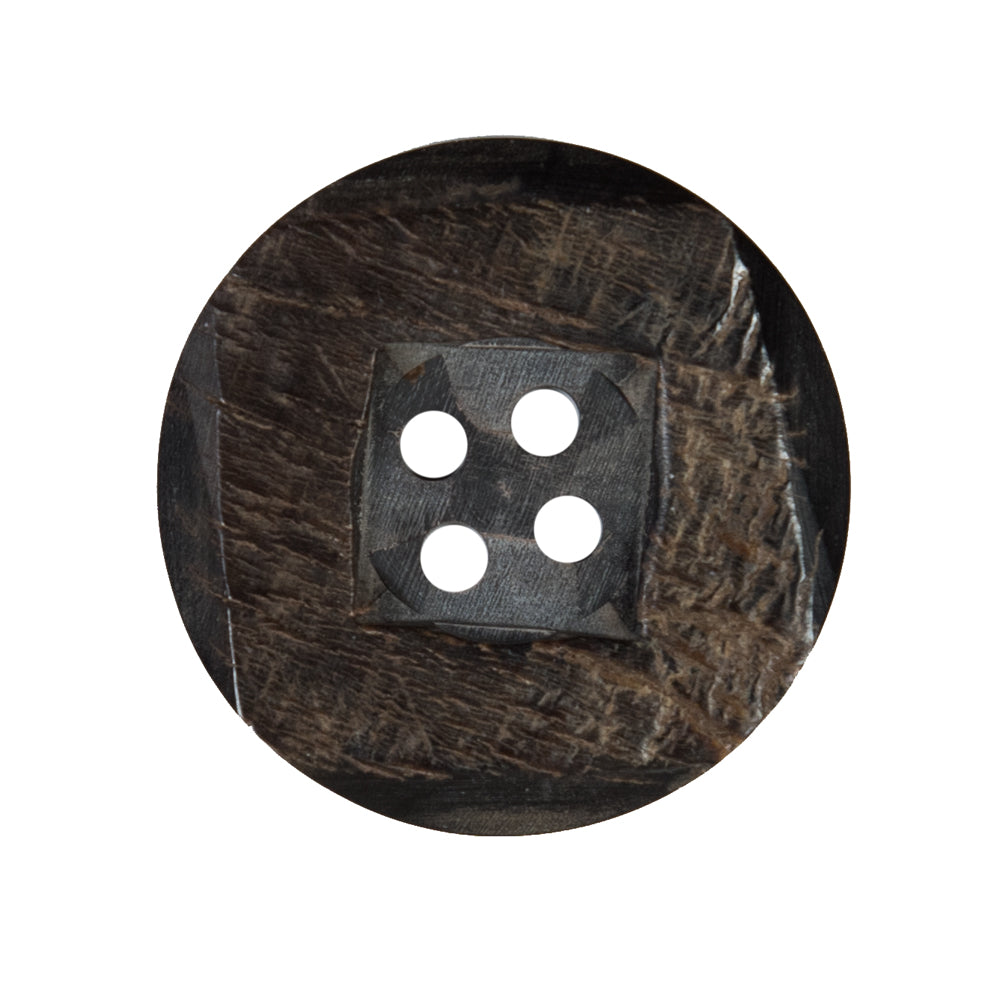 Black and Brown Textural Horn 4-Hole Button - 44L/28mm - Joann Fabrics