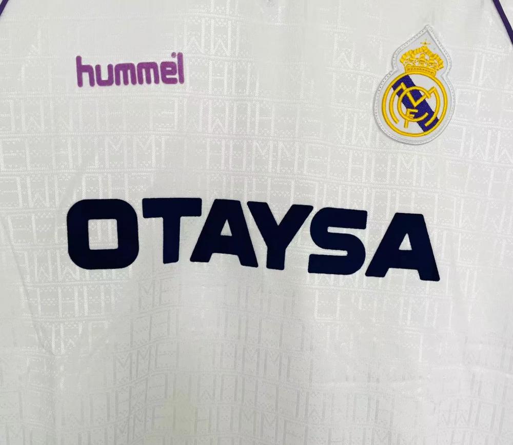 1990/1992 Retro Real Madrid Home Soccer Jersey 1:1 Thai Quality