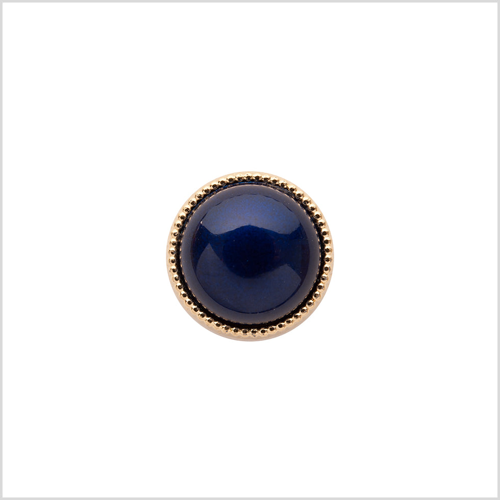 Italian Navy/Gold Shank Back Button - 18L/11.5mm - Joann Fabrics