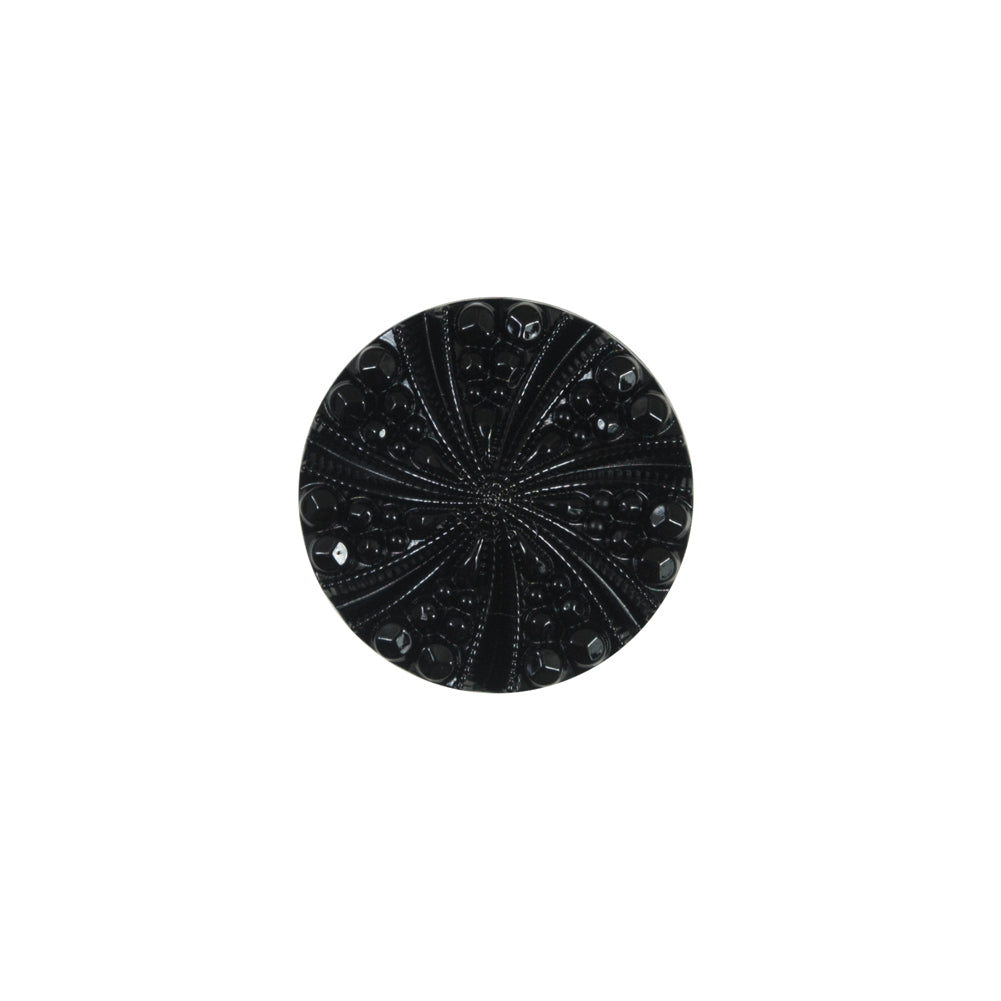 Black Bevel Cut Plastic Button - 24L/15mm - Joann Fabrics