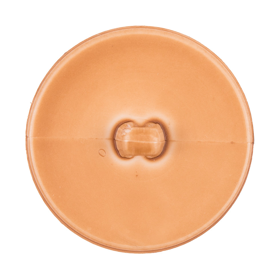 Italian Light Brown Top-Stitched Plastic Shank Back Button - 54L/34mm - Joann Fabrics
