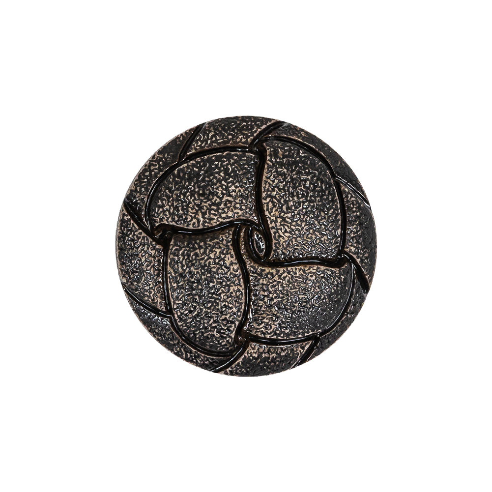 Italian Weathered Black Knotted Leather-Look Shank Back Plastic Button - 36L/23mm - Joann Fabrics