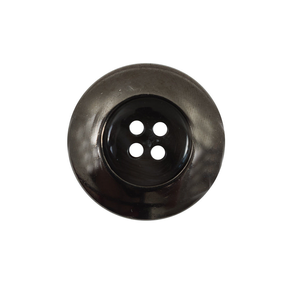 Italian Black Metal Rimmed Plastic Button - 36L/23mm - Joann Fabrics