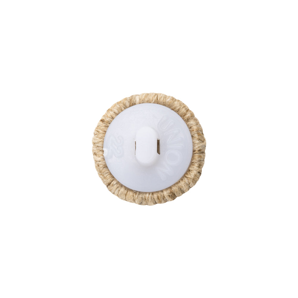 Natural Herringbone Thread Covered Shank Back Button - 24L/15mm - Joann Fabrics
