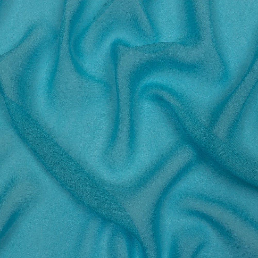 Famous Australian Designer Turquoise Viscose Georgette - Joann Fabrics