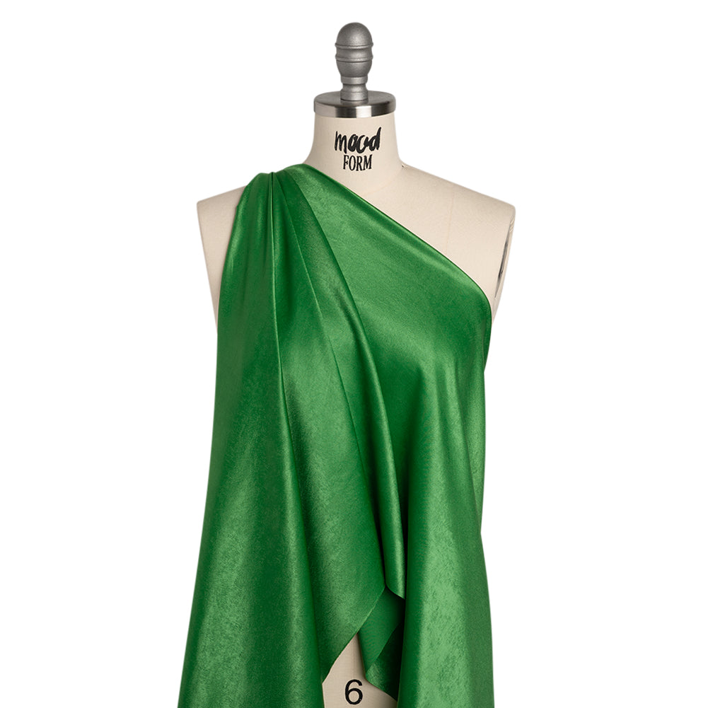 Washed Polyester Satin - Kelly Green - Designer Deadstock - Joann Fabrics