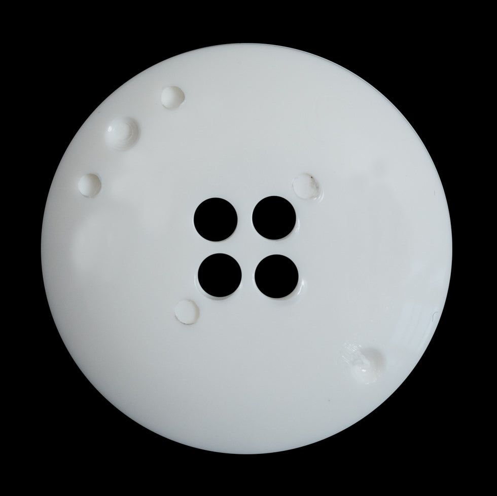 White Plastic 4-Hole Button - 54L/34mm - Joann Fabrics