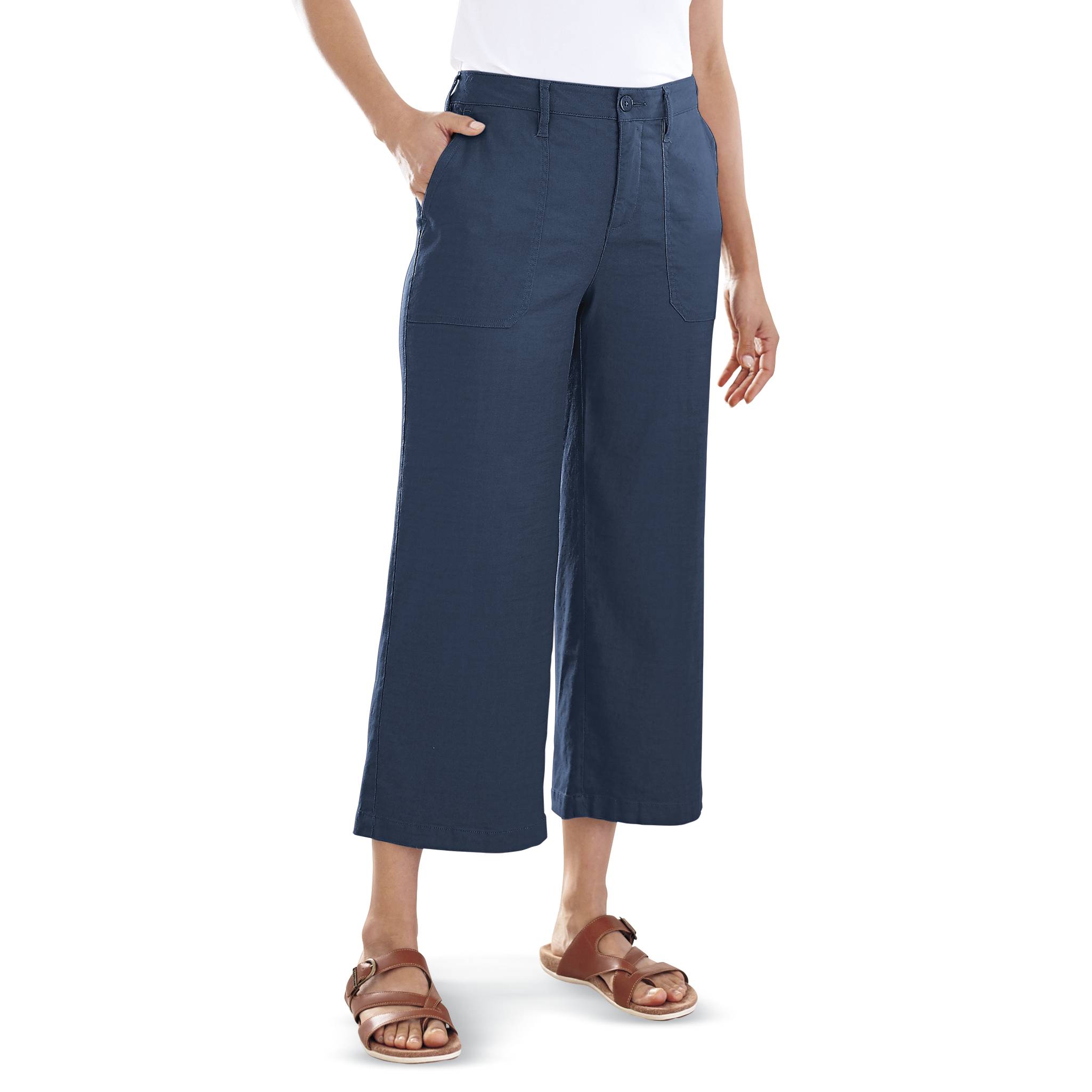 NYDJ Linen Blend Cropped Cargo Pant - Northstyle Catalog