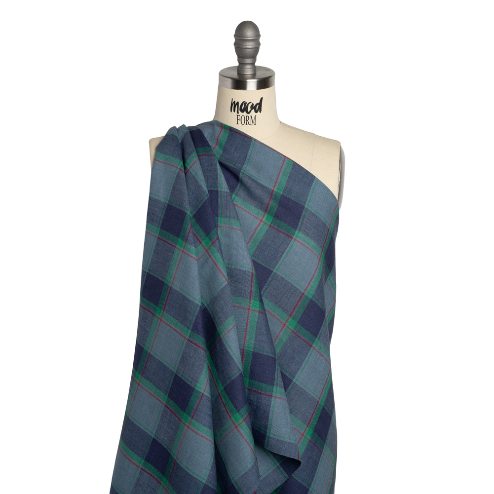 Medium Weight Linen Woven - Blue, Green and Red Plaid - Joann Fabrics