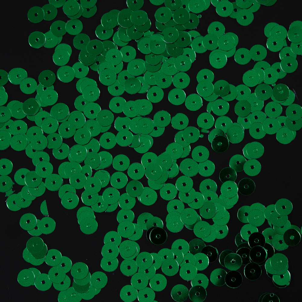 Bag of Jade Color Loose Sequins with Silver Back - 6mm - Joann Fabrics