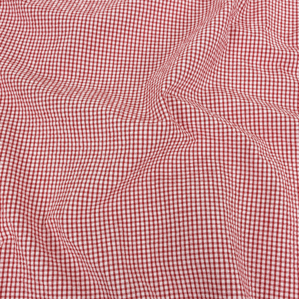 Organic Cotton Seersucker - Red Gingham - Olinda Collection - Joann Fabrics