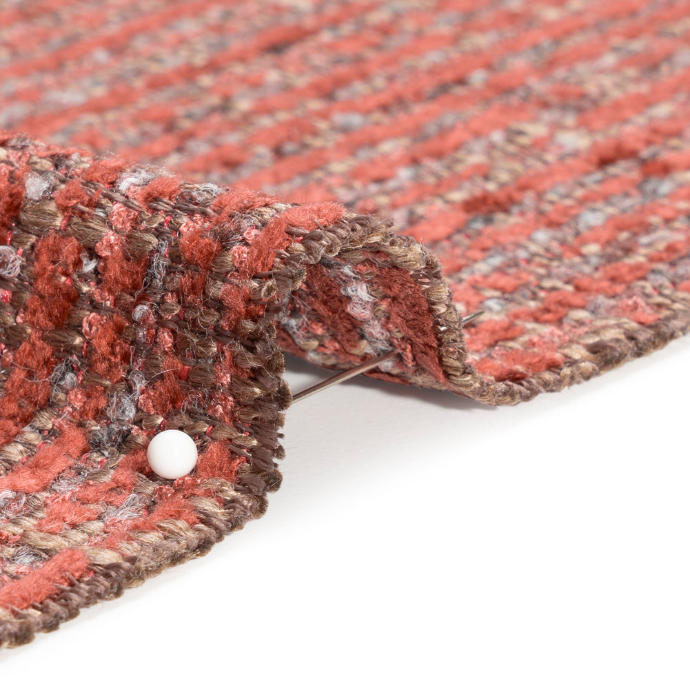 Tweed Upholstery Chenille - Bloodstone Striated - Caprona Collection - Joann Fabrics