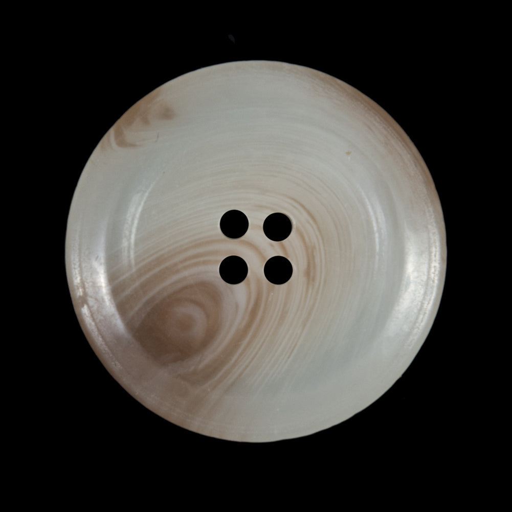 Brown and Ivory Swirled Plastic 4-Hole Button - 44L/28mm - Joann Fabrics