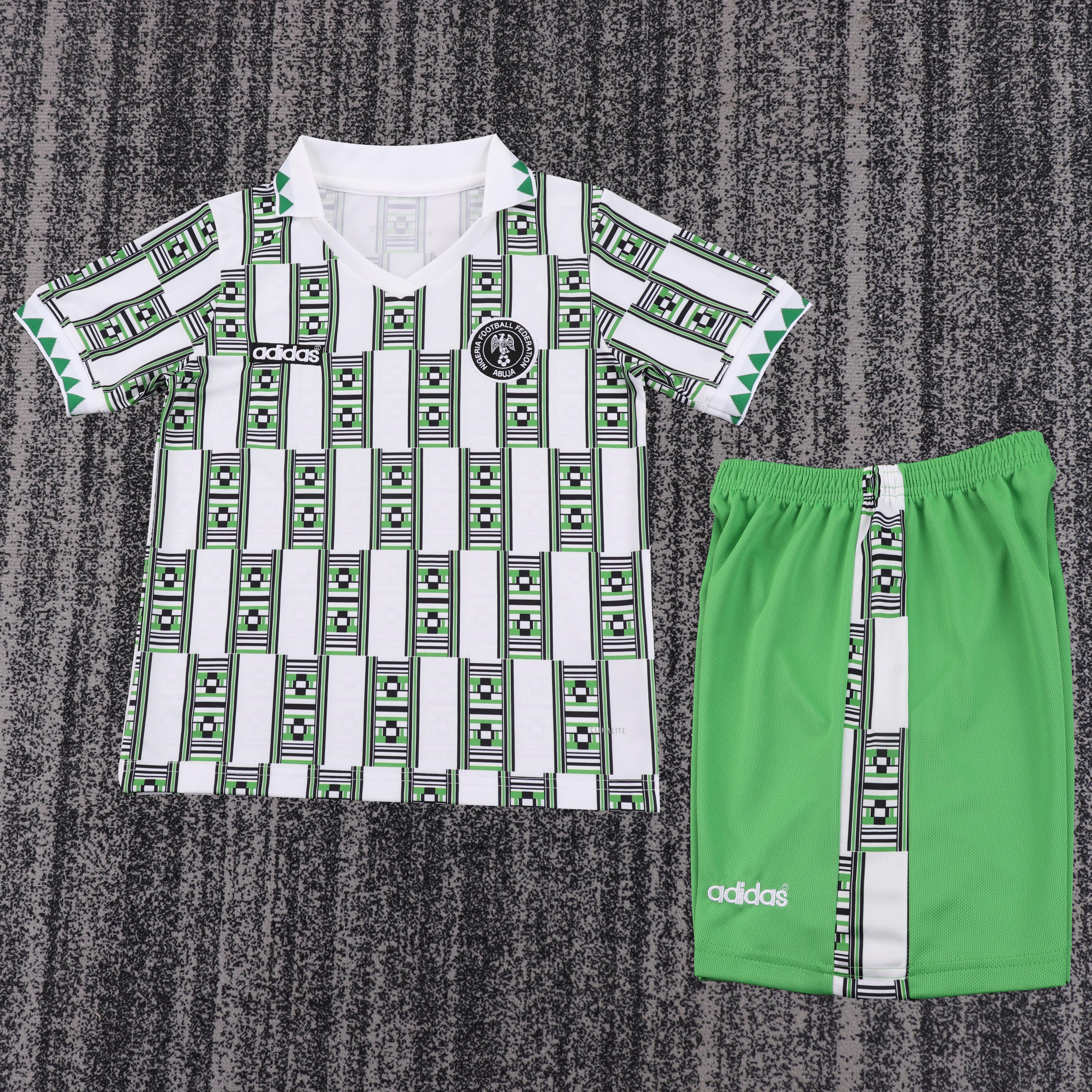1994 Retro Nigeria National Team Away Football Jersey 1:1 Thai Quality Kids Size
