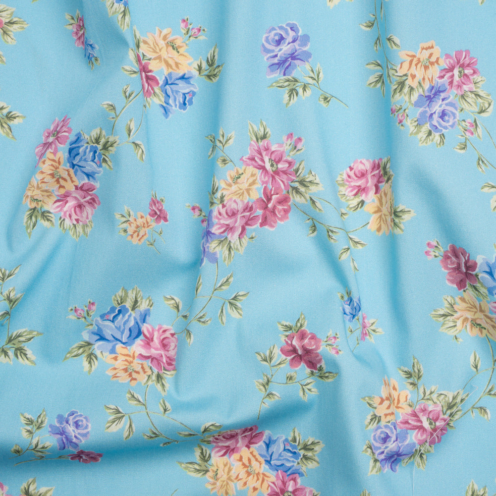 Mood Exclusive Blue Aromatic Enchantments Stretch Cotton Poplin - Joann Fabrics