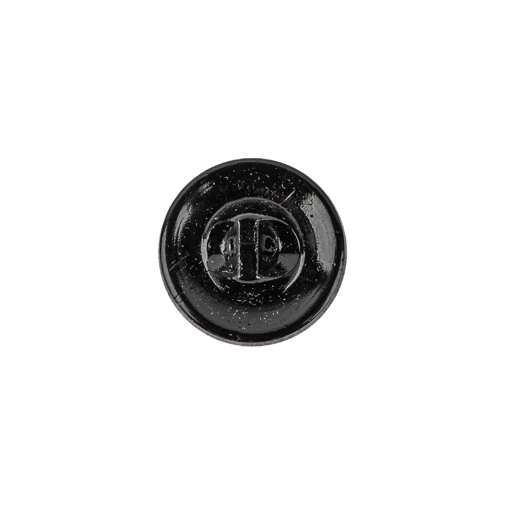 Vintage Antique Gold and Black Shank Back Glass Button with Rhinestone Core - 22L/14mm - Joann Fabrics