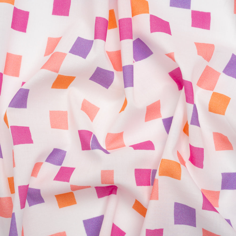 Cotton Voile Print - Pink and Purple Square Confetti - Mood Exclusive Cubic Field - Joann Fabrics