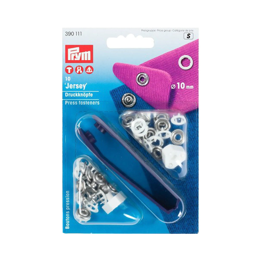 Prym Jersey Press Fasteners and Tools - White 10mm - 10pc - Joann Fabrics