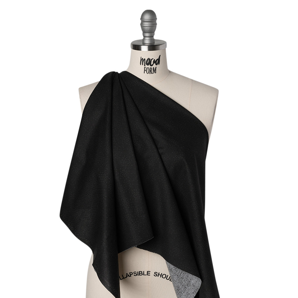 Printed Quilting Cotton by Ghazal Razavi for FIGO Studio - Black on Black Flourish - Dusk Collection - Joann Fabrics