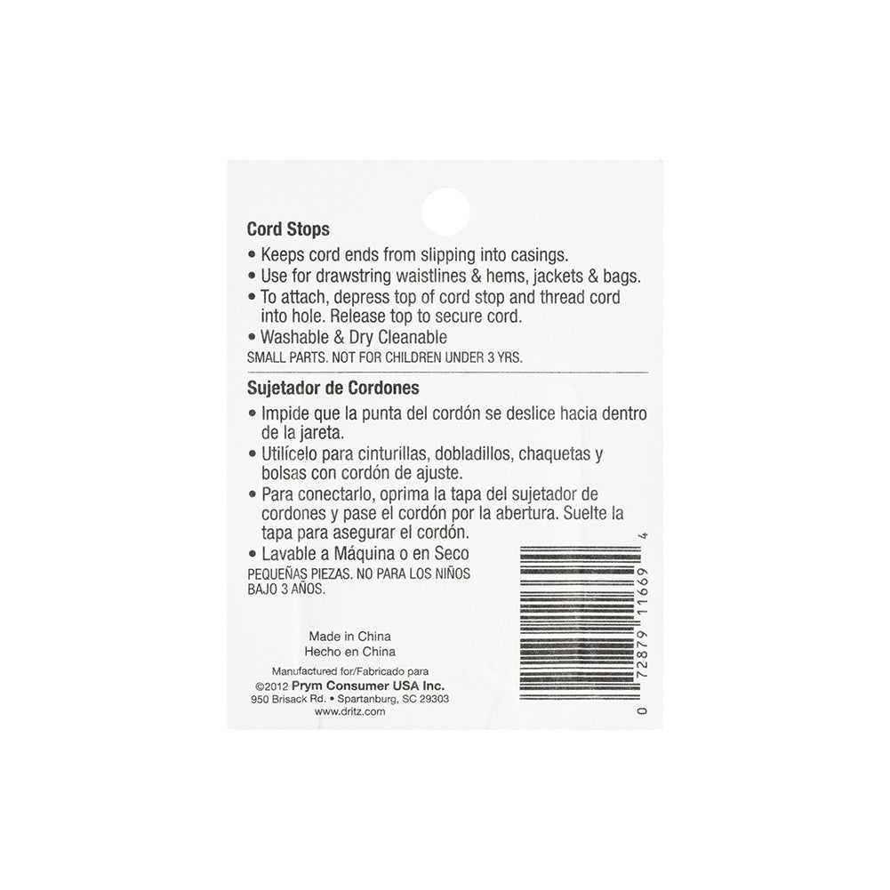 Dritz White Cord Stops - 2 ct - Joann Fabrics
