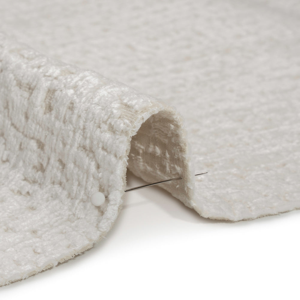 Textured Upholstery Chenille - White Hot - Odie Collection - Joann Fabrics
