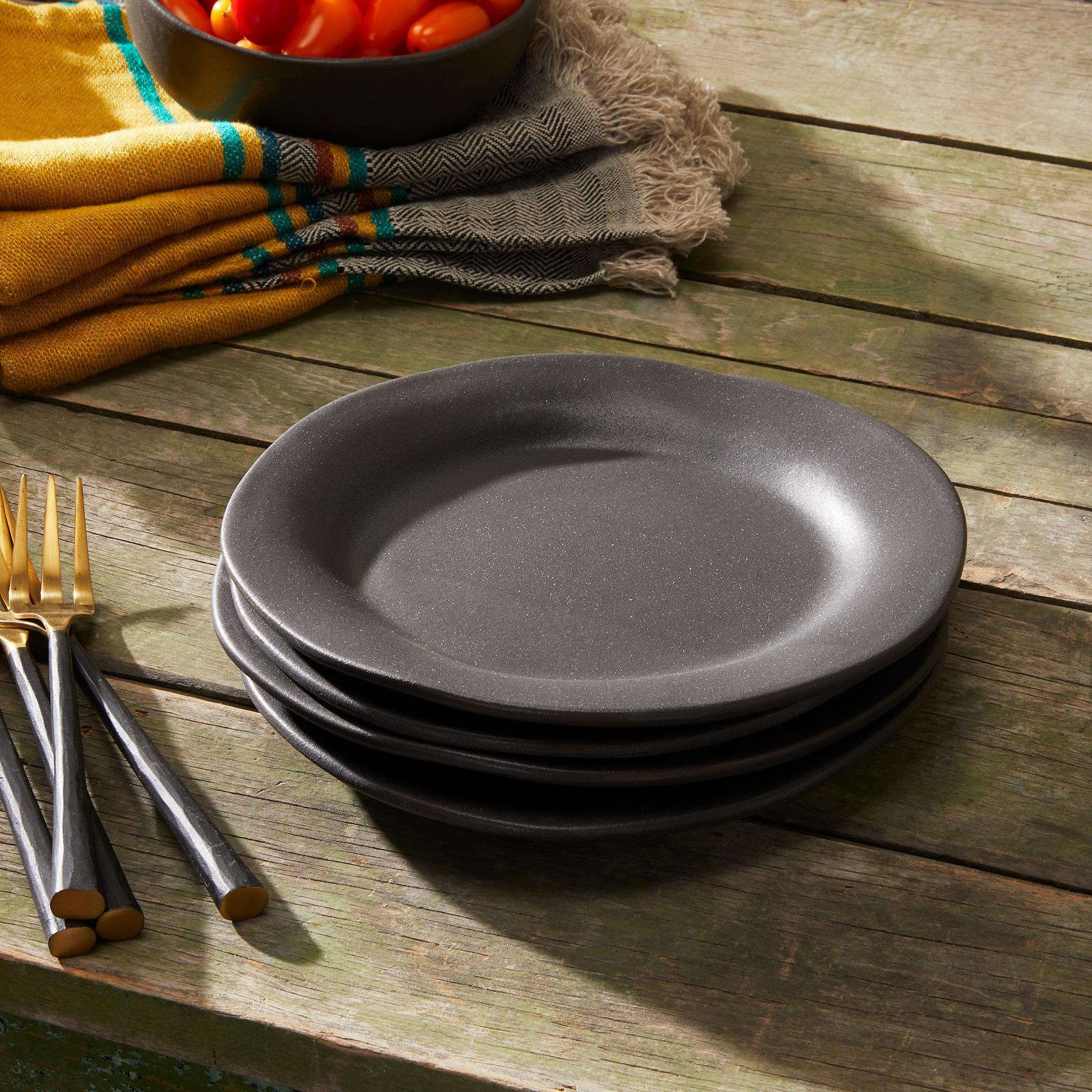 Alex Marshall Charcoal Salad Plates, Set Of 4 - Blair Catalog
