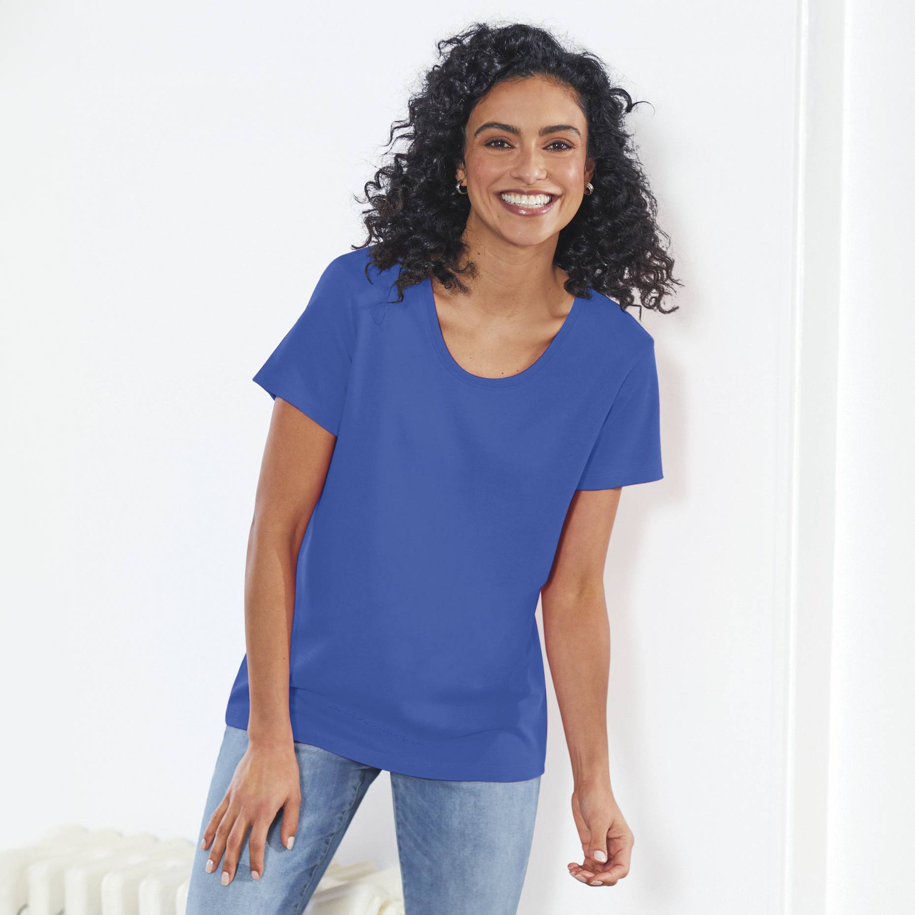 Supima Scoop-Neck Top - Northstyle Catalog