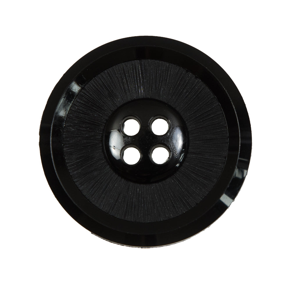 Italian Black Plastic 4-Hole Button - 44L/28mm - Joann Fabrics