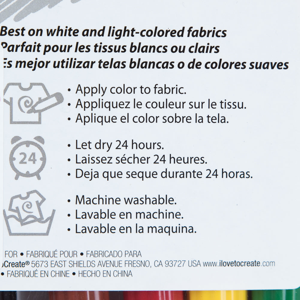 Tulip Dual Tip Primary Color Fabric Markers - 6-Pack - Joann Fabrics
