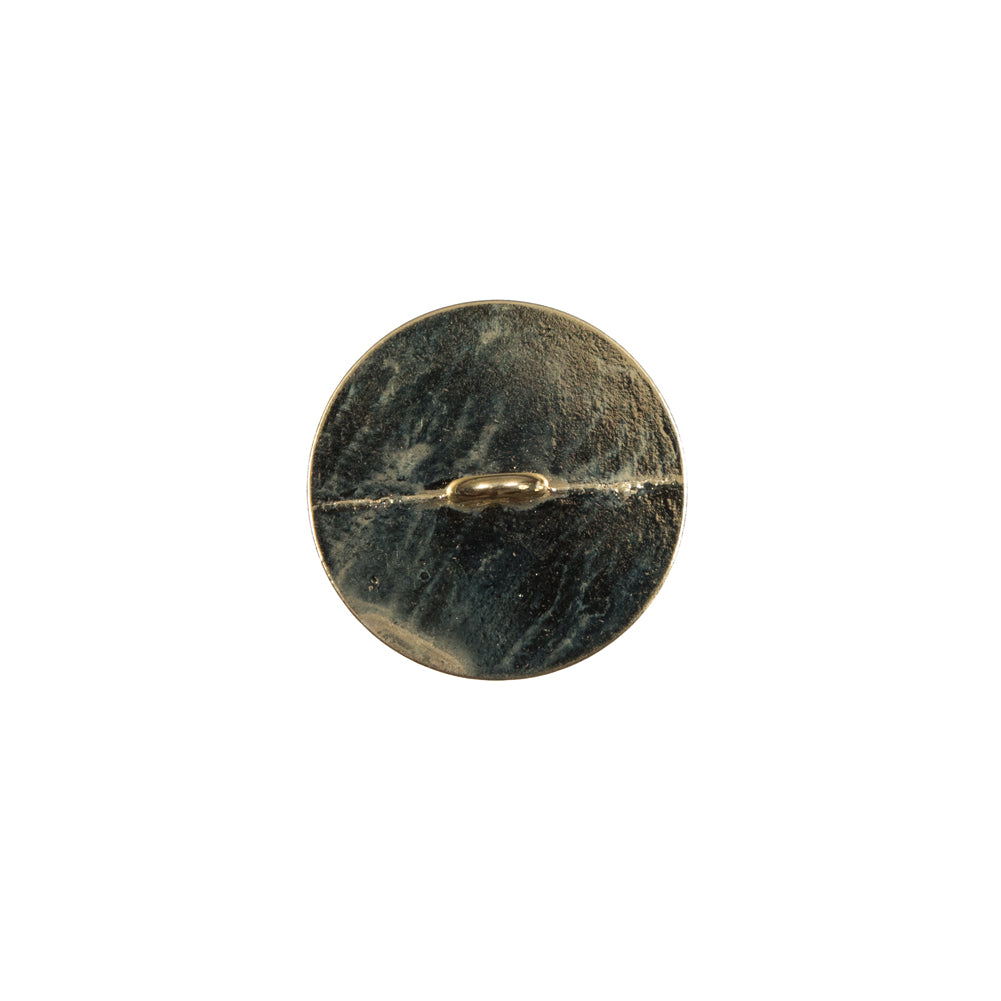 Italian Black and Gold Metal Crest Shank Back Button - 24L/15mm - Joann Fabrics