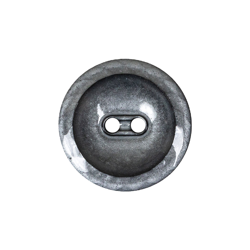 Cool Gray and Black Enamel-Look 2-Hole Plastic Dish Button - 36L/23mm - Joann Fabrics